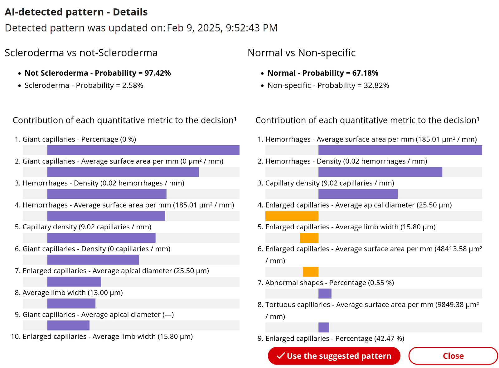 CAPI-Detect result details in Capillary.io