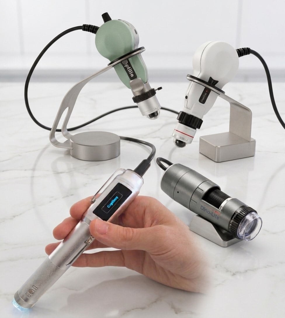 Visual comparison of different capillaroscopy devices